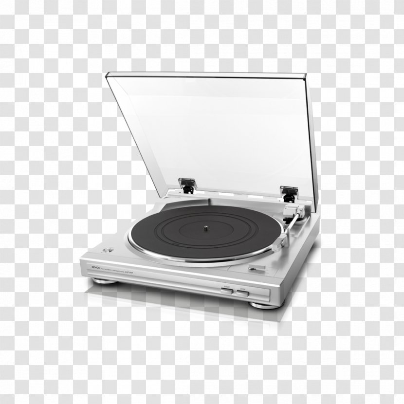 DENON DP-29F Silver Turntable Phonograph Record AV Receiver - Preamplifier Transparent PNG