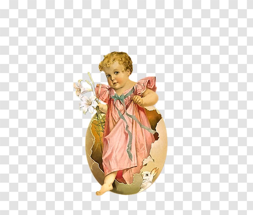 Easter Bunny Decoupage Clip Art - Angel Transparent PNG