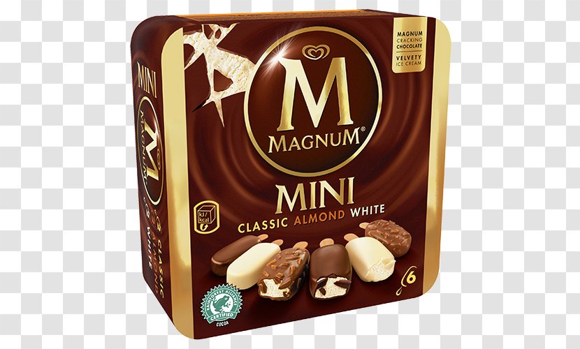 Ice Cream MINI Cooper Bonbon Magnum - Chocolate Almond Transparent PNG