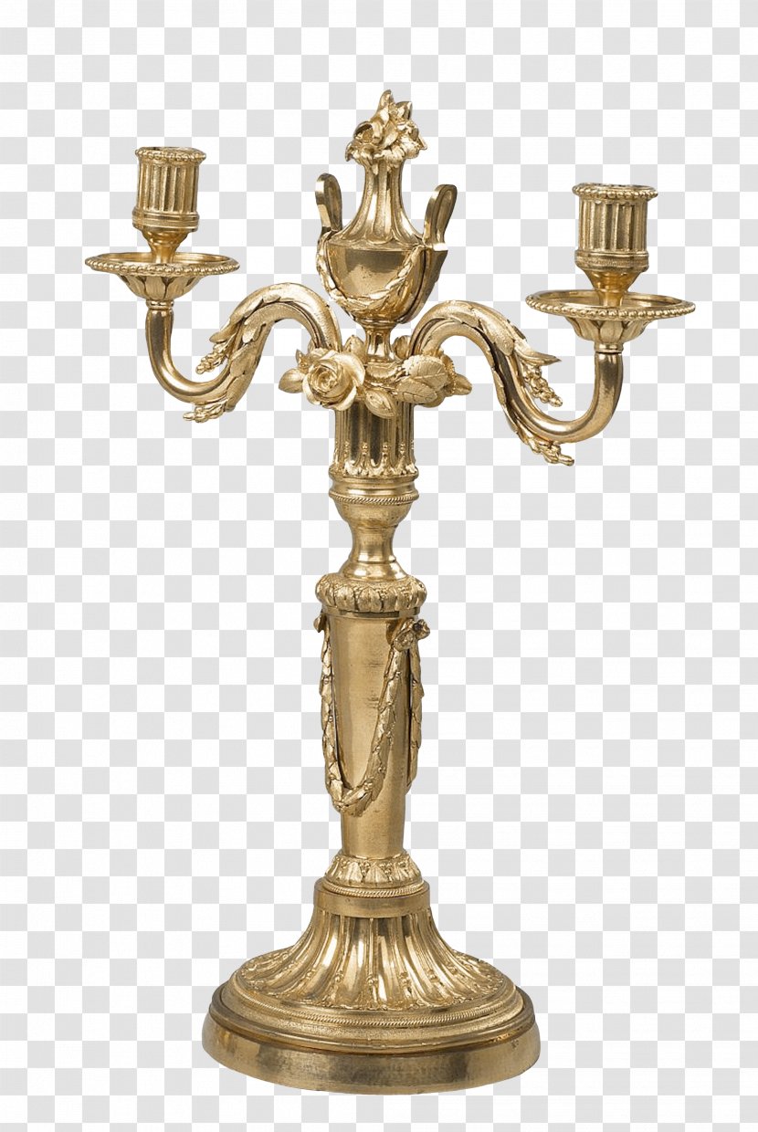Brass Classical Sculpture Carving Antique Candlestick - Continental Candle Holder Transparent PNG