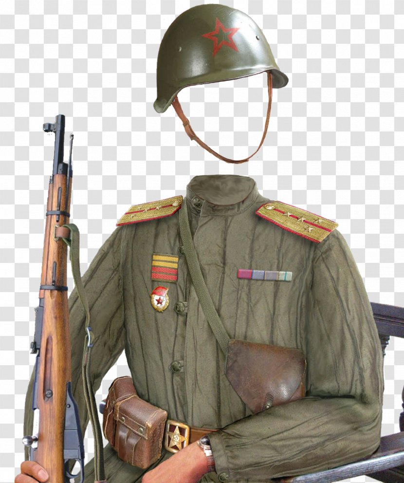 Soldier Russia Soviet Union Second World War Military Uniform - Gun Transparent PNG