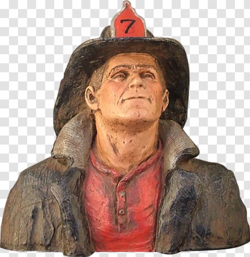 Sculpture Figurine Statue Bust Silver - Firefighter Transparent PNG