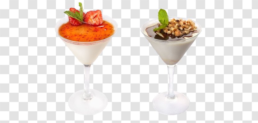 Cocktail Garnish Panna Cotta Strawberry Clip Art - Recipe - Nonalcoholic Drink Transparent PNG