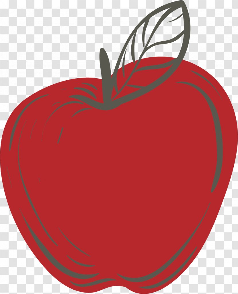 Apple Clip Art - Tree - Vector Hand-painted Cute Red Transparent PNG