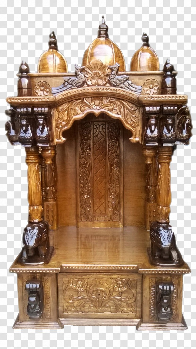 Bronze Furniture 01504 Antique Carving - Pooja Transparent PNG