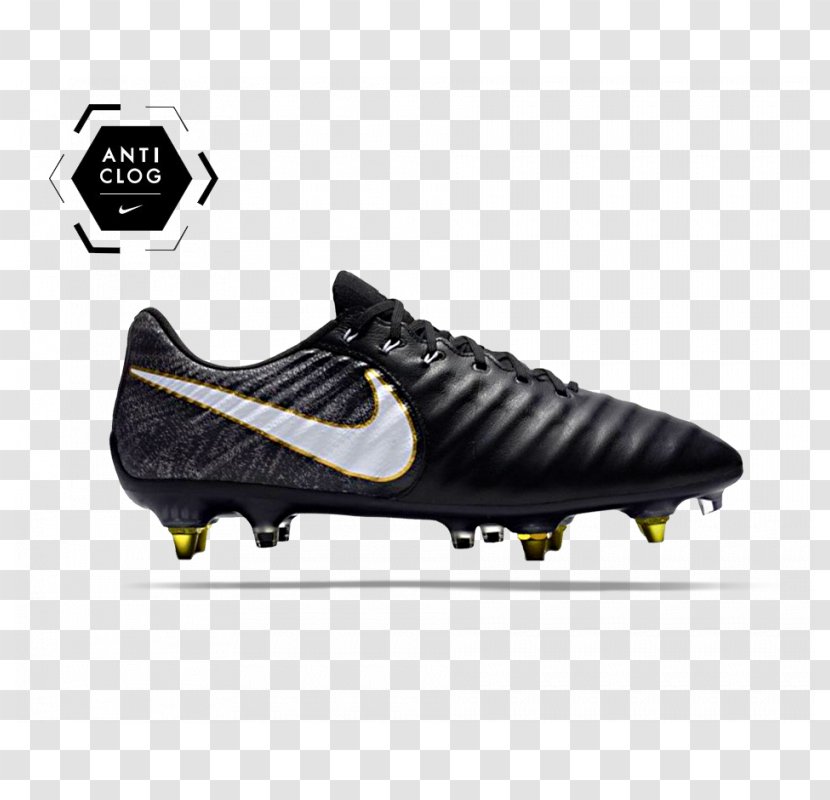 Nike Tiempo Football Boot Hypervenom Cleat - Black Transparent PNG