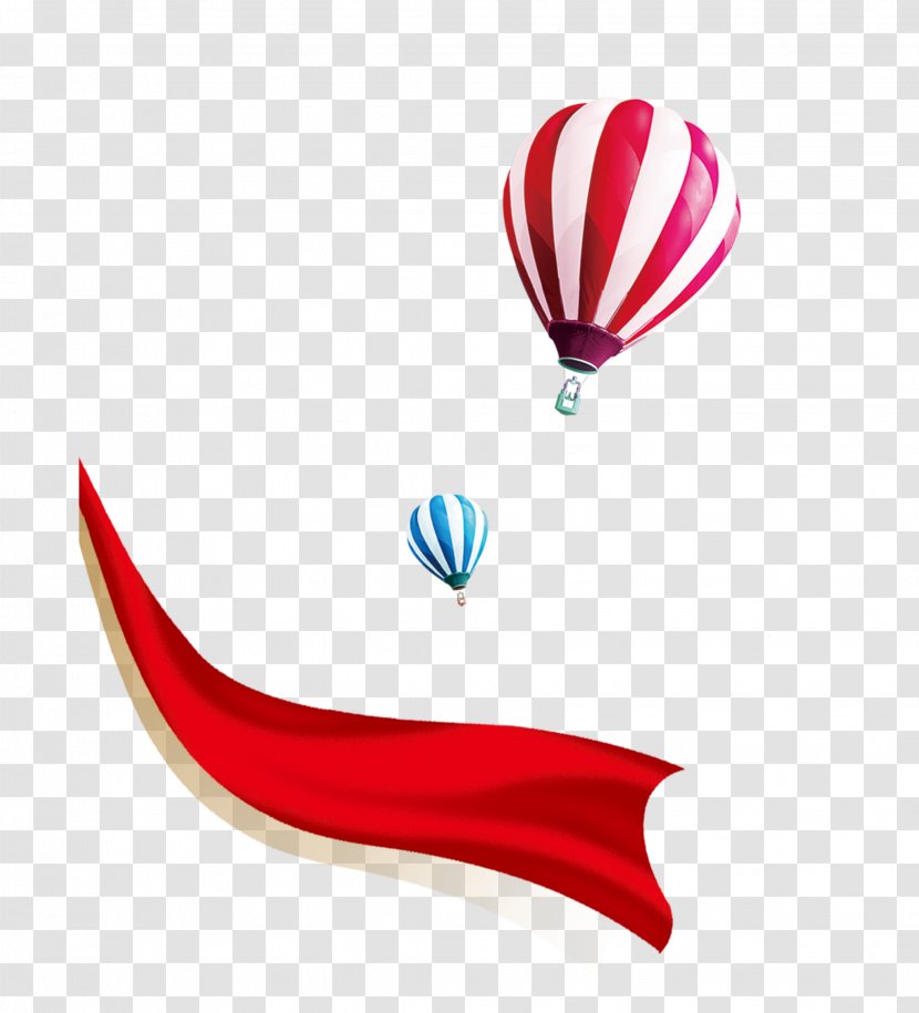 Hot Air Balloon Download - Image Scanner - Ribbon Transparent PNG