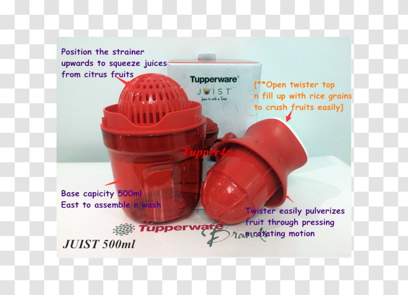 Plastic Juist Tupperware Brands - Water Bottle Transparent PNG
