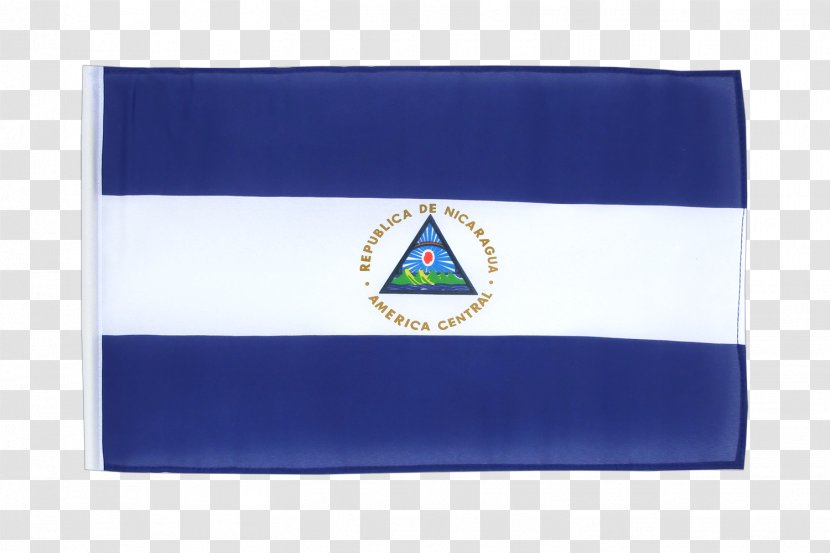Flag Of Nicaragua Fahne Cobalt Blue - Small Flags Transparent PNG