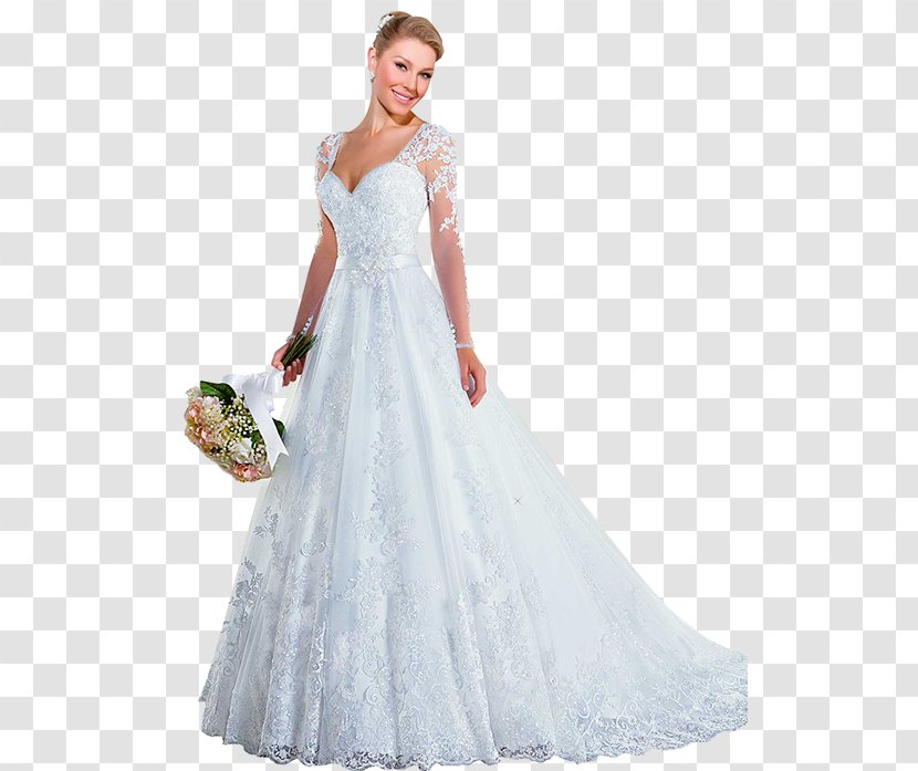 Wedding Dress Bride Lace Evening Gown - Heart Transparent PNG