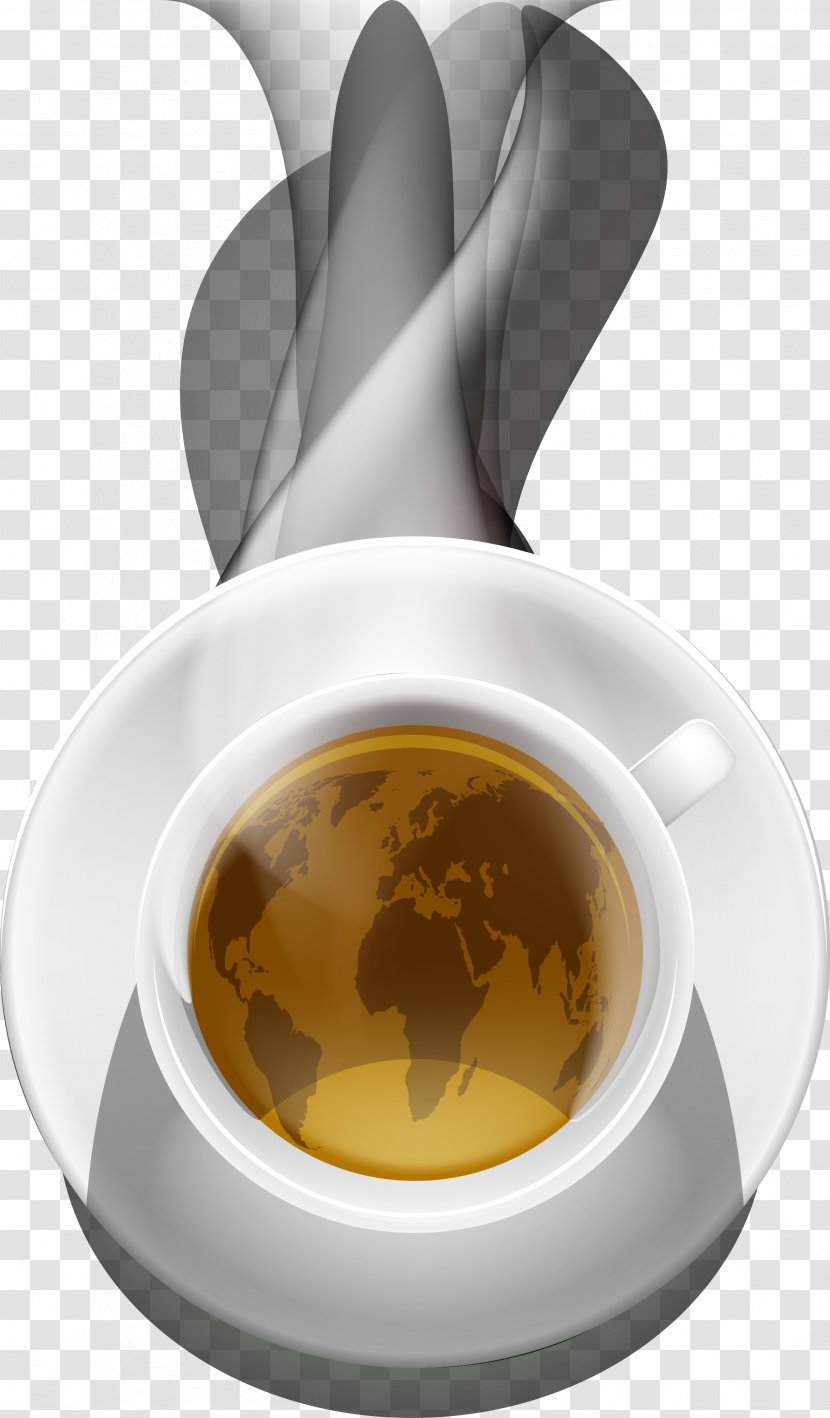 White Coffee Ristretto Espresso Cup - Vector Creative Transparent PNG