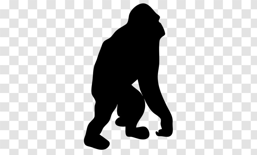 Ape Primate Silhouette Clip Art - Orangutan Transparent PNG