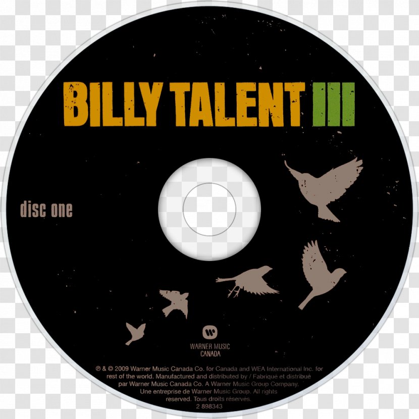 Billy Talent III DVD Compact Disc STXE6FIN GR EUR - Brand Transparent PNG