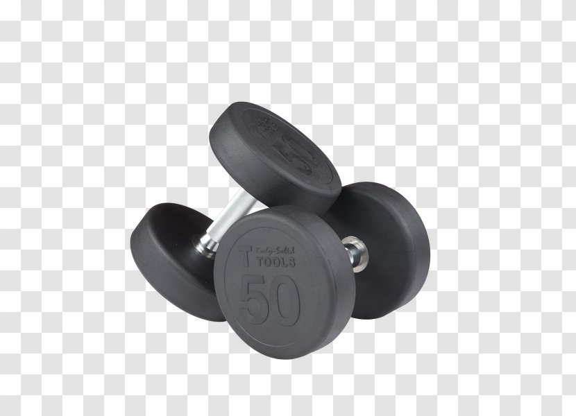 Dumbbell Physical Fitness Weight Training Barbell - Natural Rubber Transparent PNG