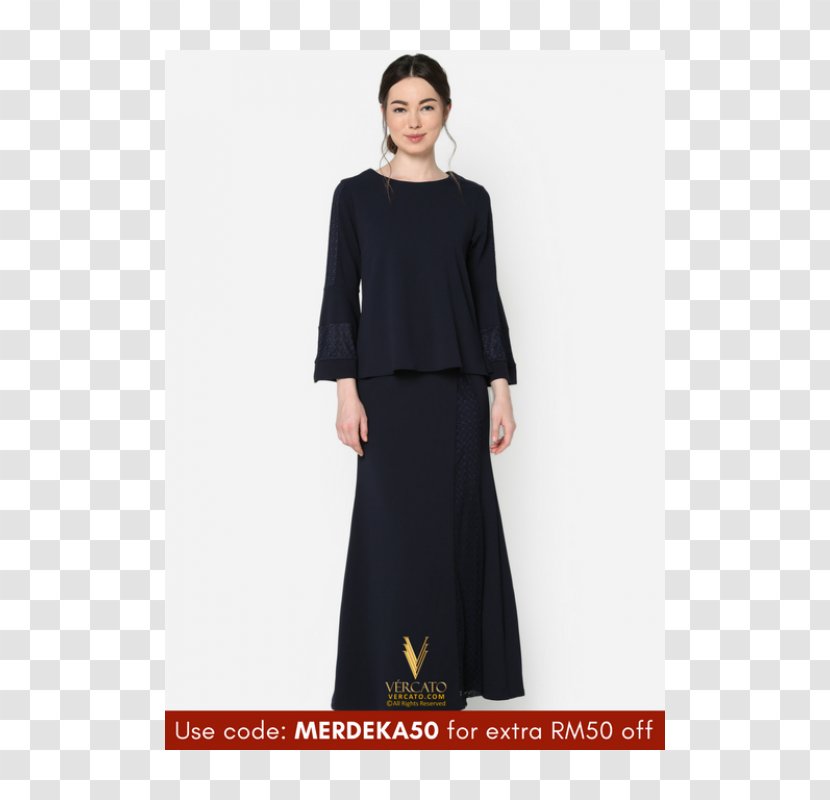 Dress Baju Kurung Sleeve Clothing Lace - Formal Wear Transparent PNG