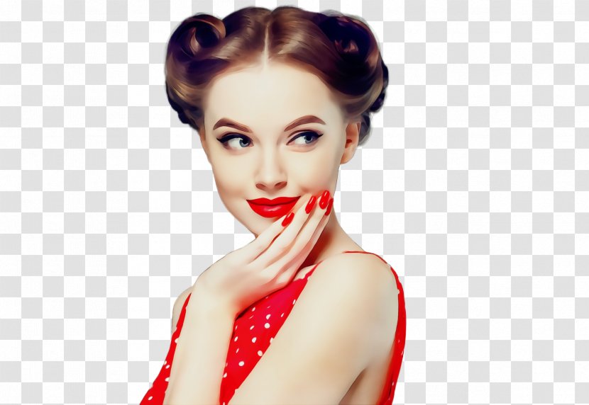 Hair Face Lip Skin Red - Paint - Forehead Hairstyle Transparent PNG