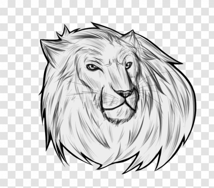 Lion Whiskers Cat Snout Sketch - Head Transparent PNG