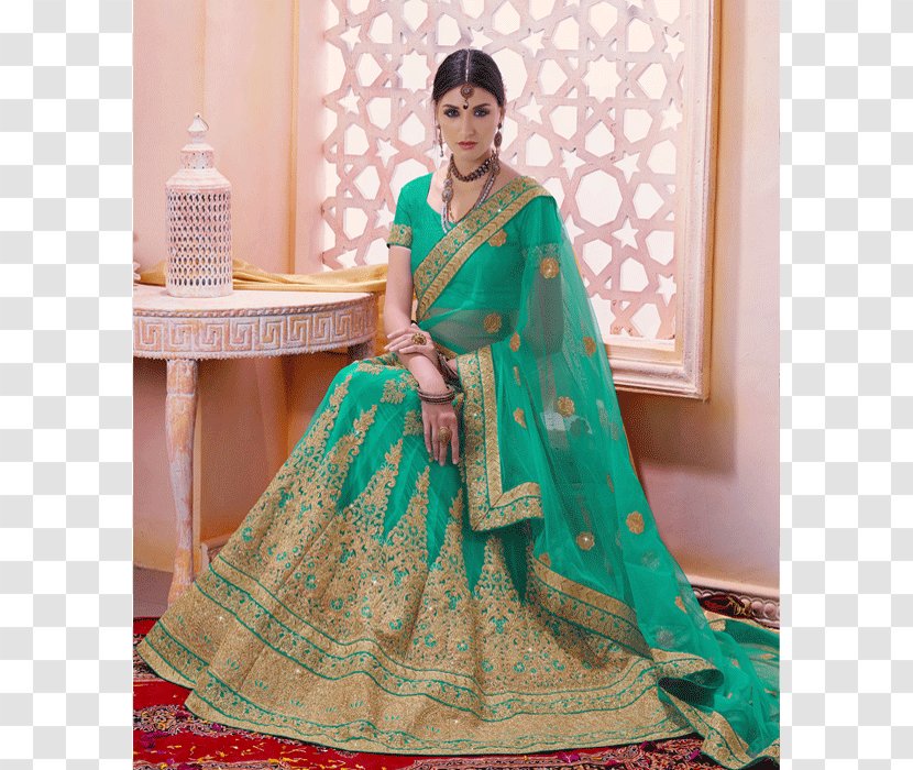 Sari Zari Lehenga Gagra Choli - Dress - Bride Transparent PNG