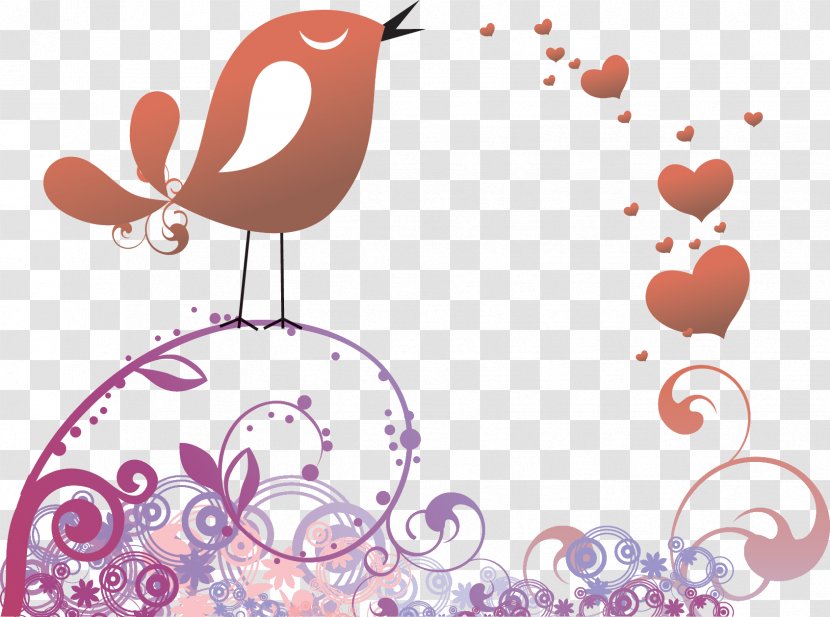 Lovebird Valentine's Day Heart - Frame - Creative Women's Poster Stock Image Transparent PNG