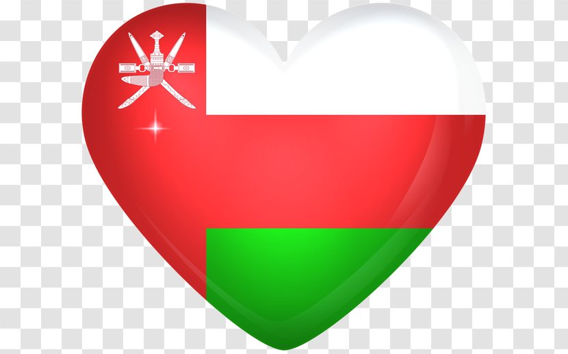 Flag Of Oman Sultanate Muscat National - Tree - Heart Transparent PNG