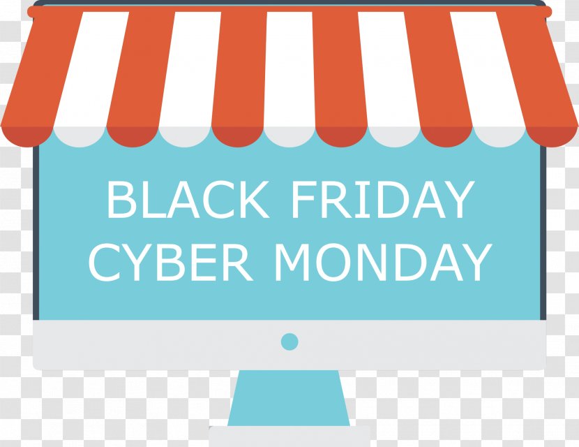 Cyber Monday E-commerce Retail Black Friday Shopping - Banner Transparent PNG