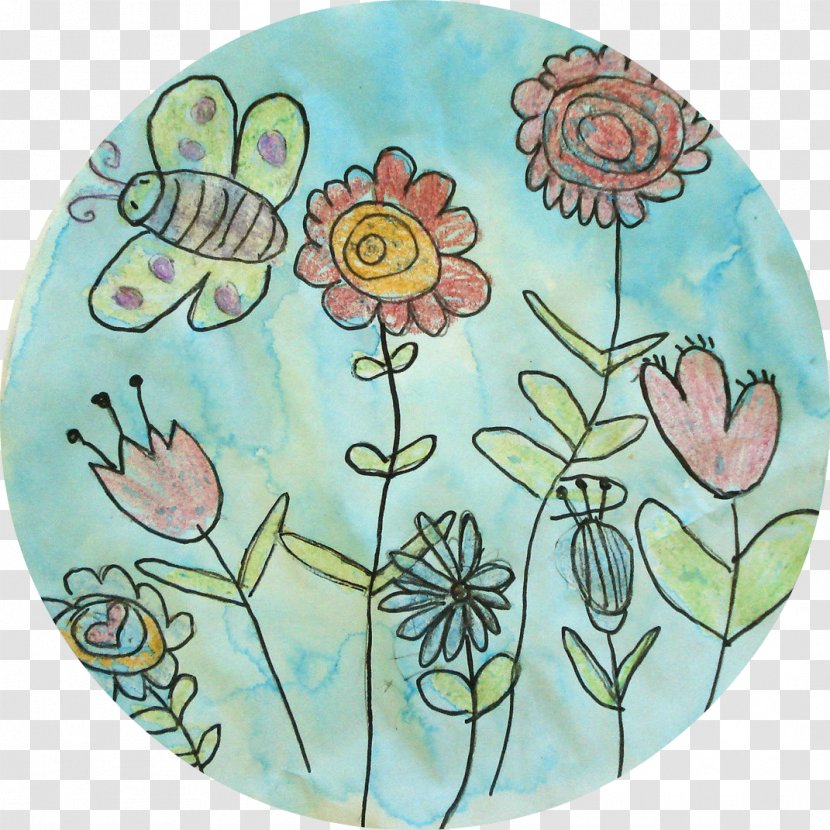 Flower Pollinator Invertebrate Turquoise - Plate Transparent PNG