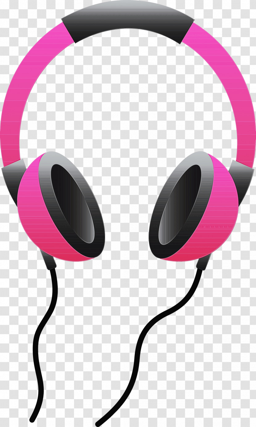 Headphones Pink Audio Equipment Gadget Technology Transparent PNG