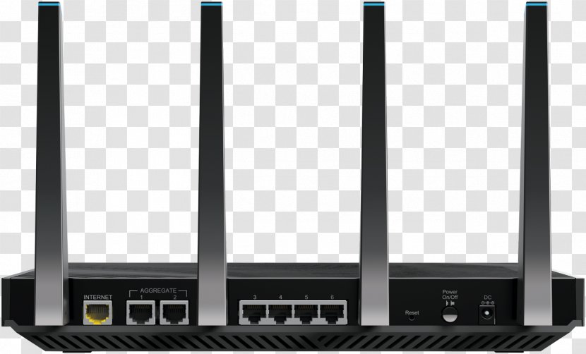NETGEAR Nighthawk X8 Wireless Router Netgear X4 AC3200 Dual-Band Gigabit Modem - Black Back Transparent PNG