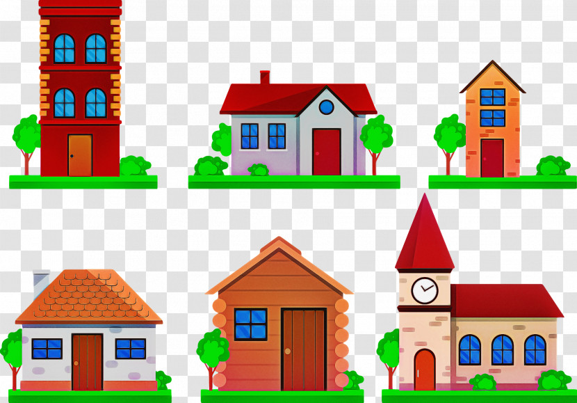 Toy Block House Real Estate Estate Building Transparent PNG