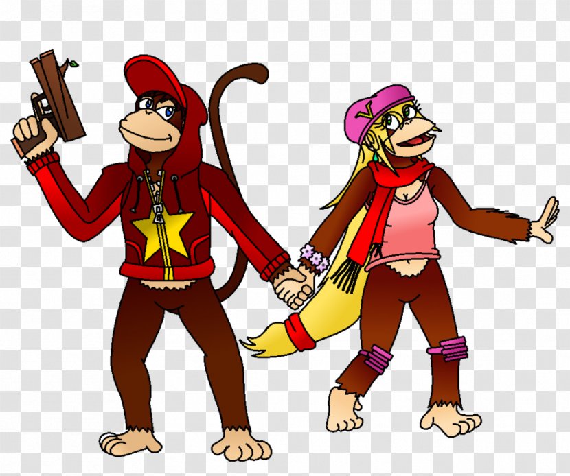 Vertebrate Human Behavior Fiction - Mythical Creature - Dixie Kong And Diddy Transparent PNG