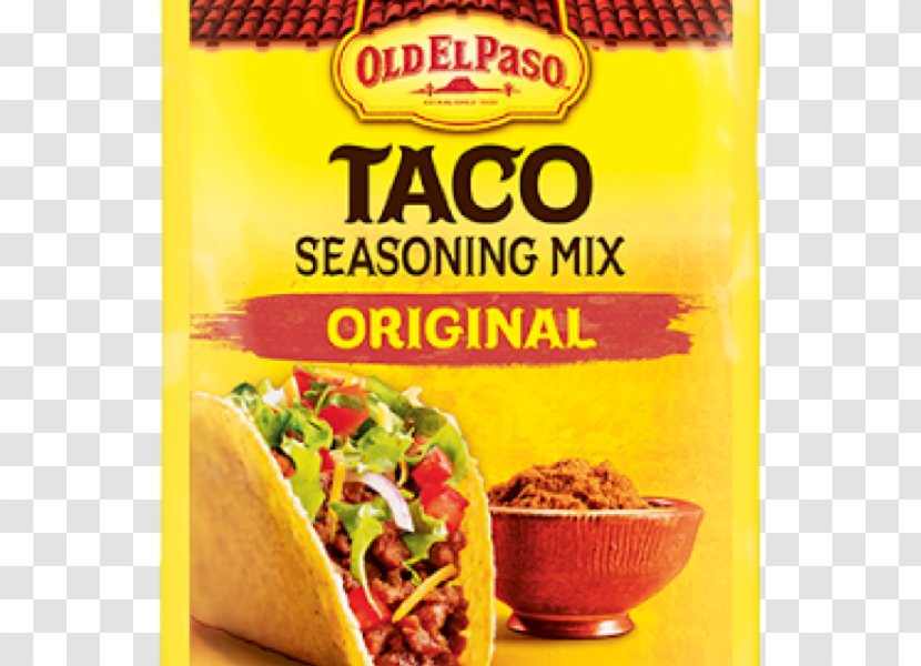 Taco Mexican Cuisine Old El Paso Seasoning Spice Mix - Sauces - Snacks Packet Transparent PNG