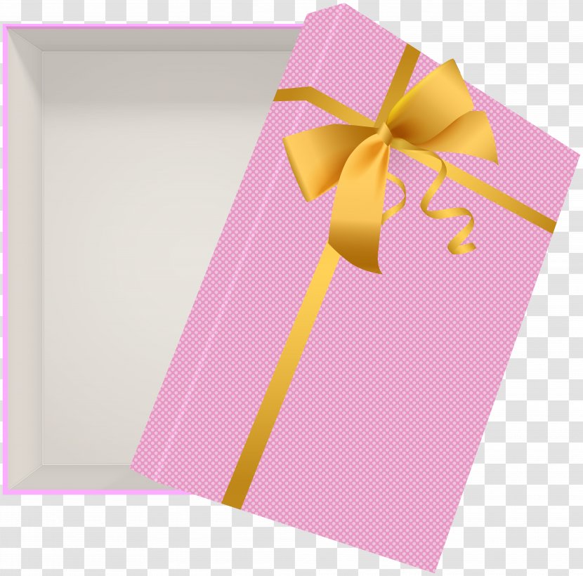 Gift Paper Clip Art - Open Box Pink Image Transparent PNG