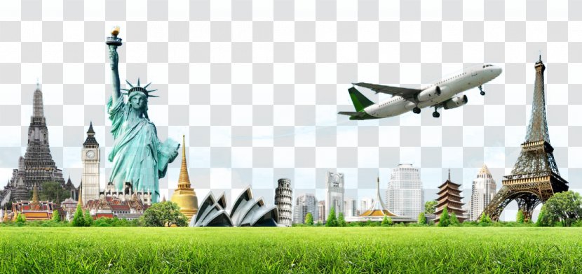 Package Tour Travel Agent World Vacation - Air Charter - Creative Earth And Building Sites Transparent PNG
