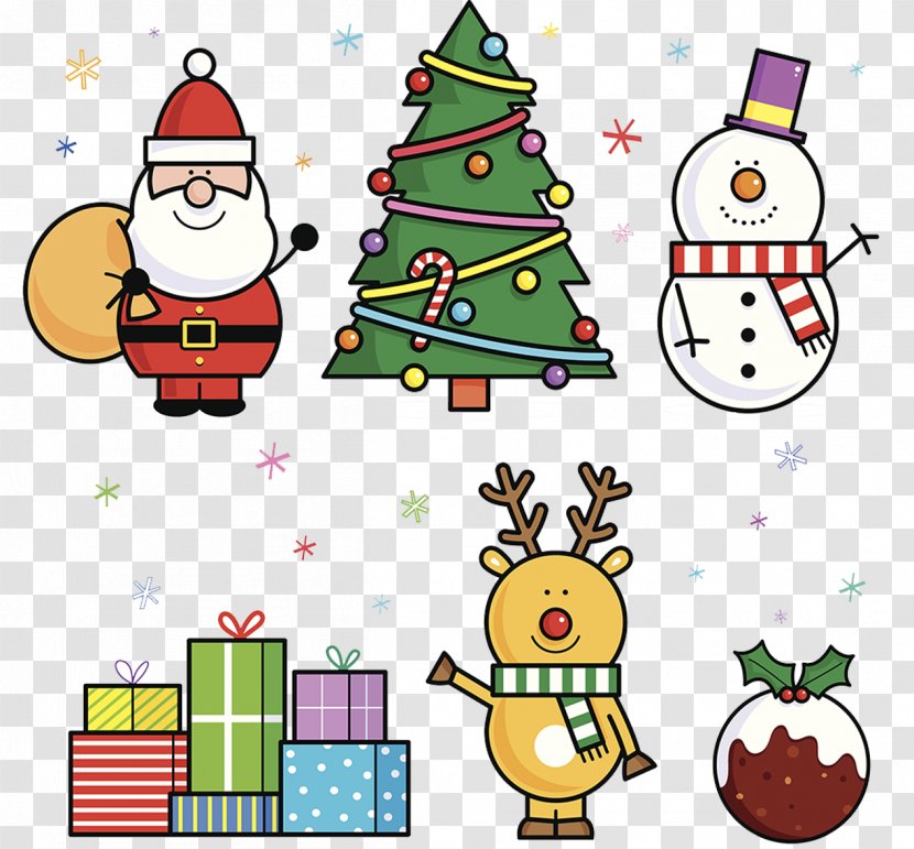 Santa Claus Christmas Ornament Cartoon Illustration - Tree - Patterns Transparent PNG