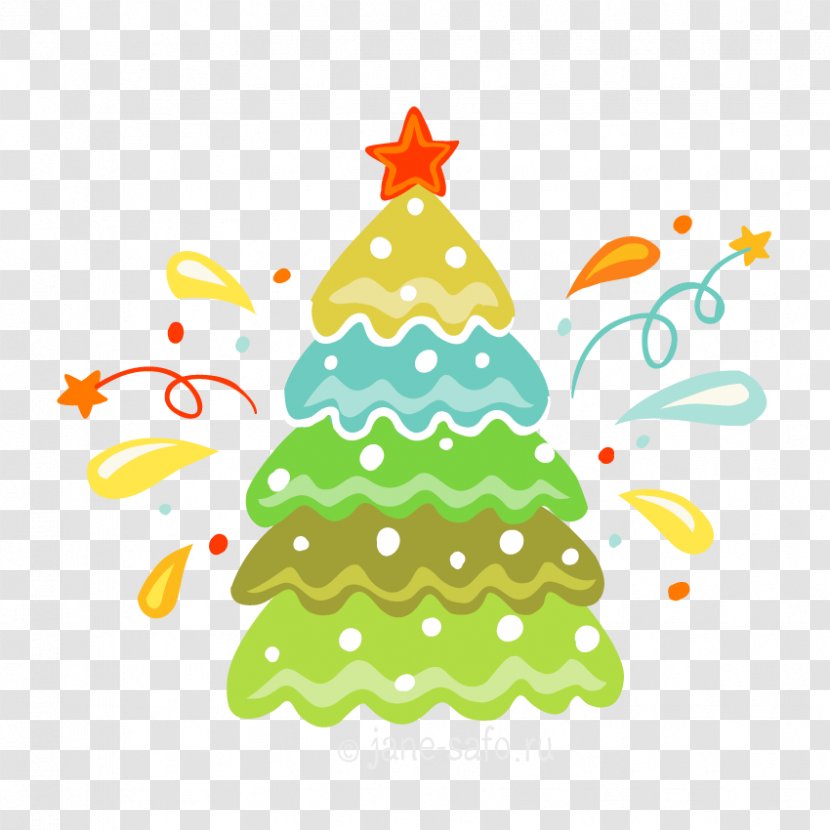 Christmas Tree New Year Ded Moroz Clip Art Transparent PNG