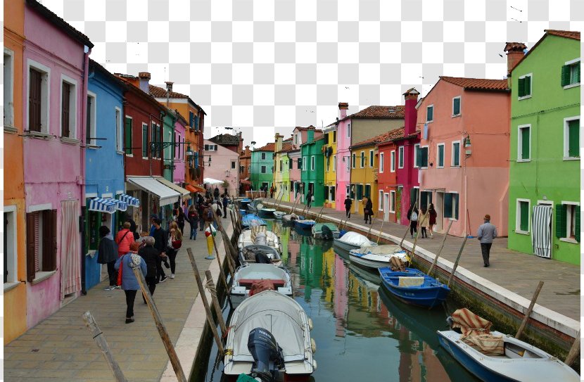 Murano Burano Island Lace Color - Canal - Italy Three Transparent PNG