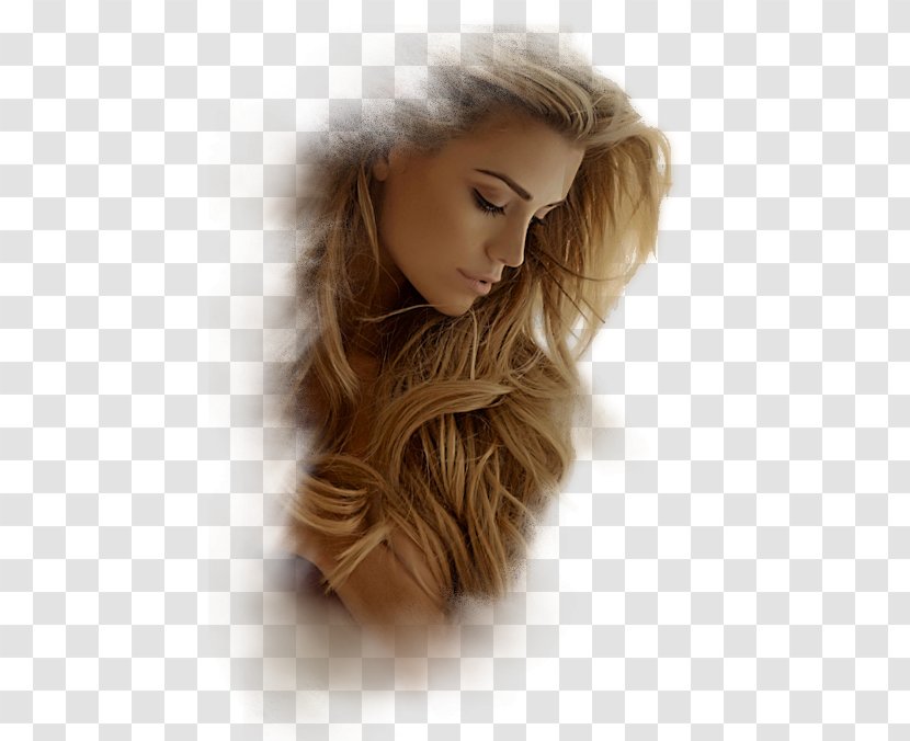 Blond Woman Brown Hair Photography - Watercolor Transparent PNG