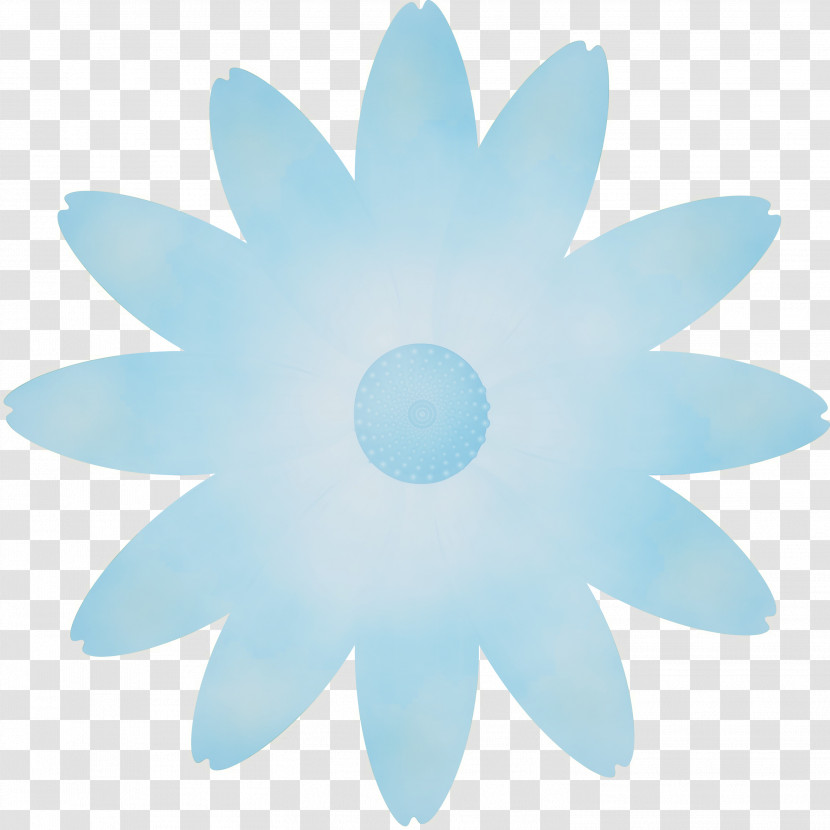 Blue White Aqua Turquoise Petal Transparent PNG
