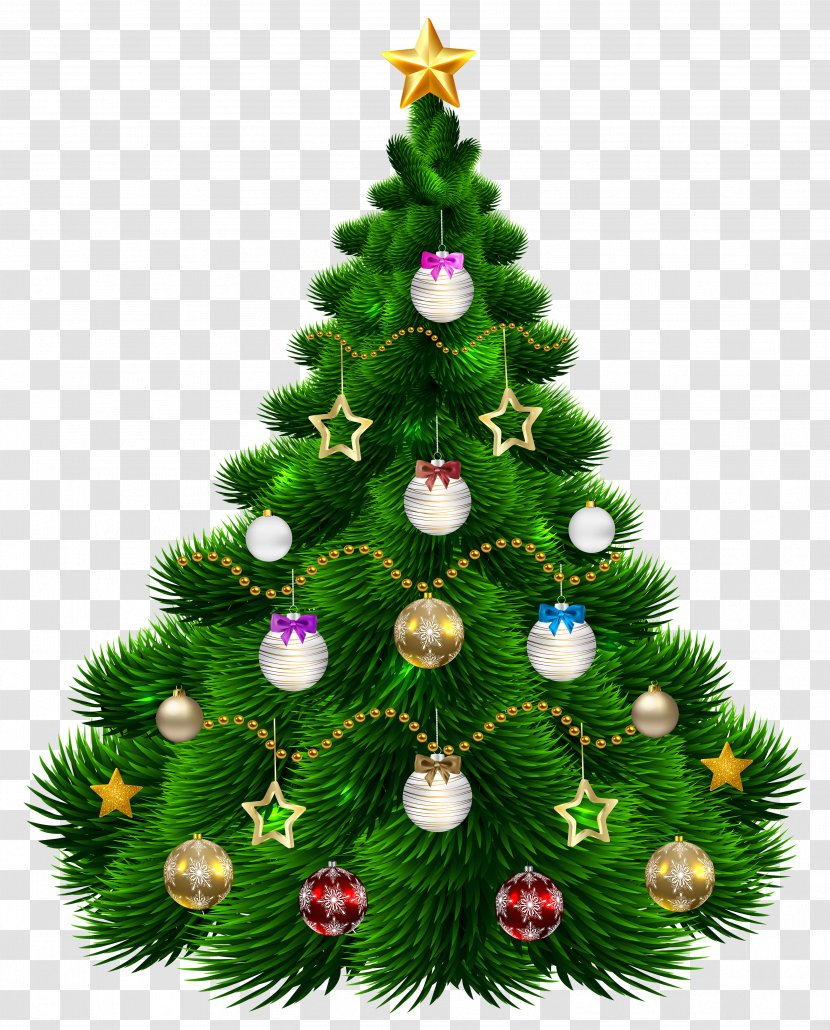Christmas Tree Ornament Clip Art - Beautiful With Ornaments Clip-Art Image Transparent PNG