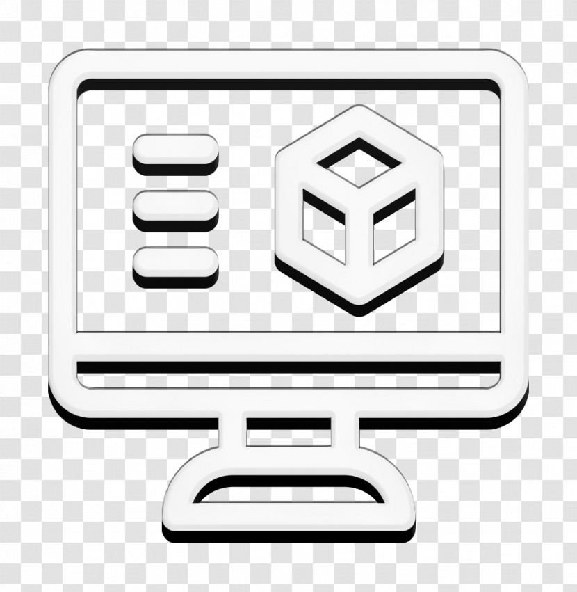 Monitor Icon 3D Printing Icon 3d Printing Software Icon Transparent PNG