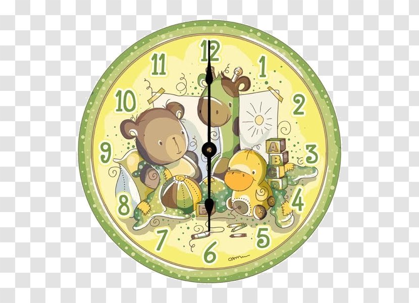 Illustrator Drawing Illustration - Green Alarm Clock Transparent PNG