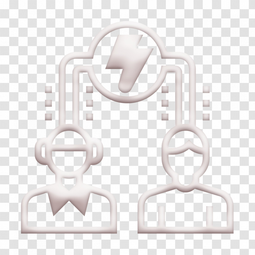 Artificial Intelligence Icon Partnership Icon Brainstorming Icon Transparent PNG