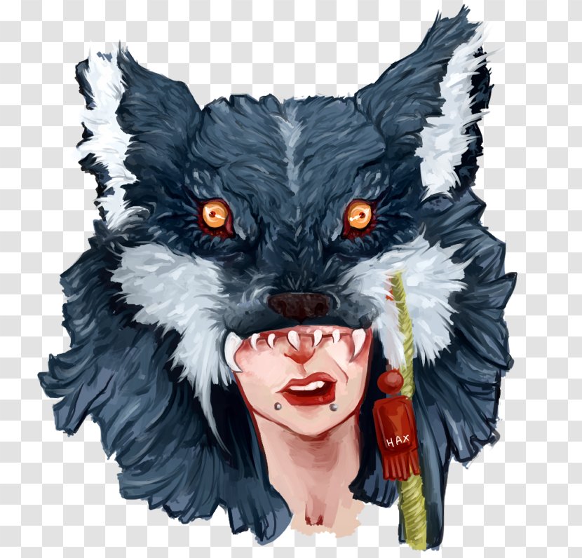 Gray Wolf Drawing Werewolf Art - Heart - Face Painting Transparent PNG