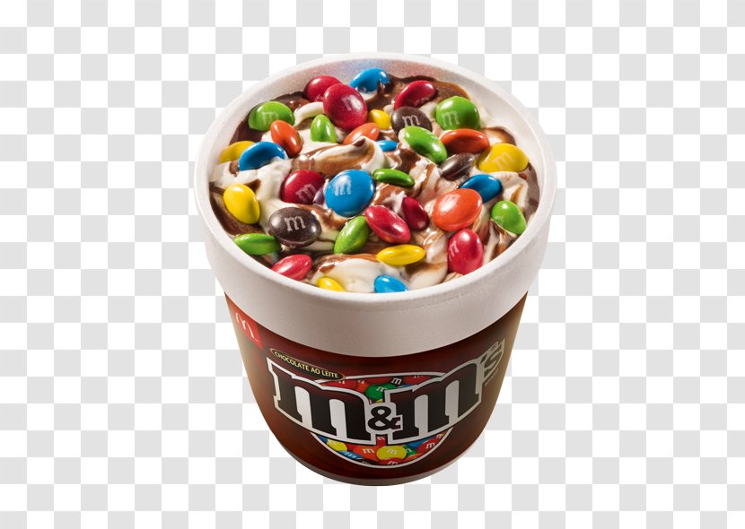 McDonald's McFlurry With M&M's Candies Ice Cream Cones Frosting & Icing - Mcflurry Transparent PNG