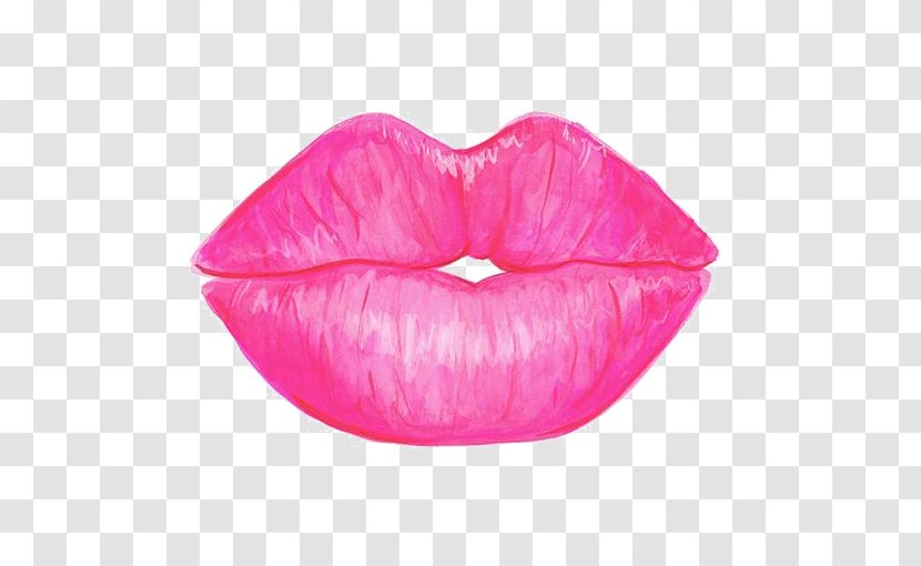 Lipstick Drawing Make-up Artist - Pink Transparent PNG