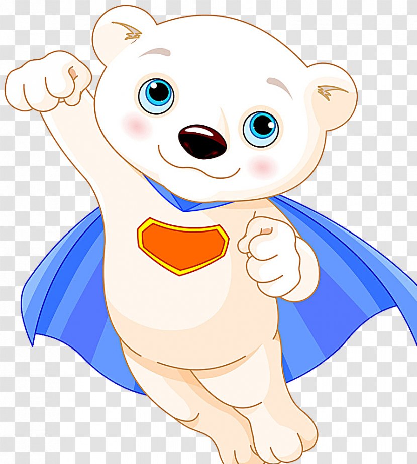 Polar Bear Royalty-free Illustration - Heart - Superman Transparent PNG