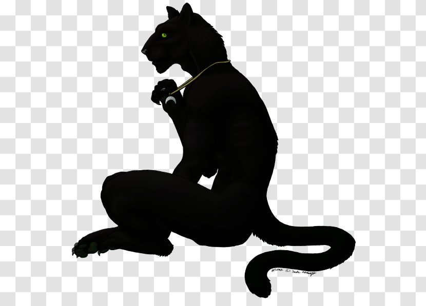 Black Cat Panther Art Legendary Creature - Fantasy - Necklace Transparent PNG