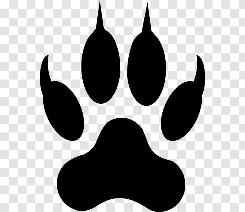 Gray Wolf Paw Clip Art - Animal Track - Tigerpaw Transparent PNG