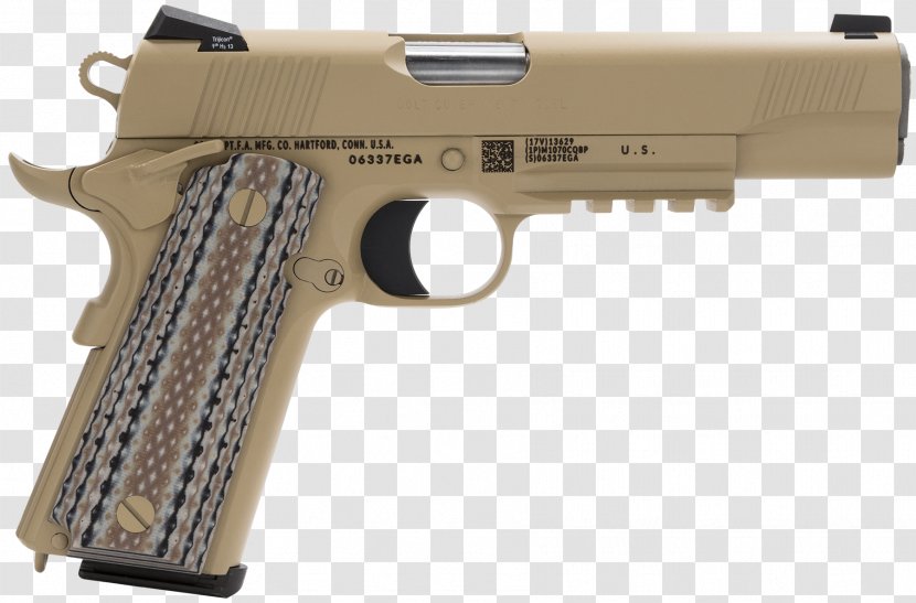 M1911 Pistol Colt's Manufacturing Company .45 ACP Automatic Colt Semi-automatic - Ranged Weapon Transparent PNG