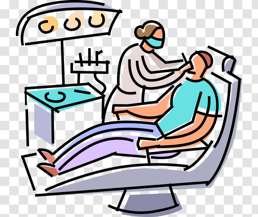 Clip Art Dentistry Patient Tooth Decay - Royaltyfree - Dentist Office Clipart Transparent PNG